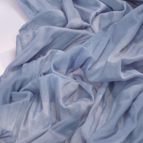 image for Socomi 10pcs Dusty Blue Fall Thanksgiving Cheesecloth Table Runner Boh