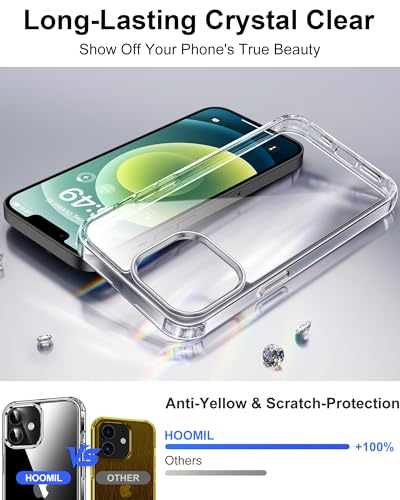 Image of HOOMIL Clear Case for iPhone 12 and iPhone 12 Pro, Anti-Yellowing