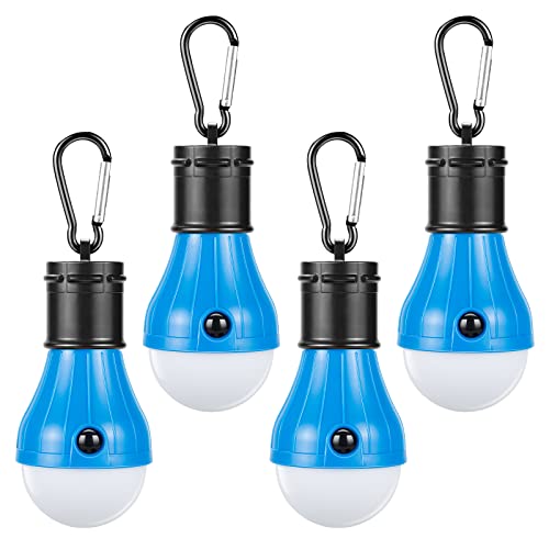 Doukey Portable Camping Lanterns [4 Pack] LED Tent Lanterns Emergency Light for Backpacking, Hiking, Hurricane Outage