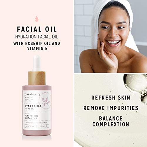 Clean Beauty Hydrating Rose Petal Facial Oil With Rosehip Oil & Vitamin E, Reduce Fine Lines & Dark Spots, Moisturize & Nourish, Usa Made (1.83 Fl Oz) #TOP3