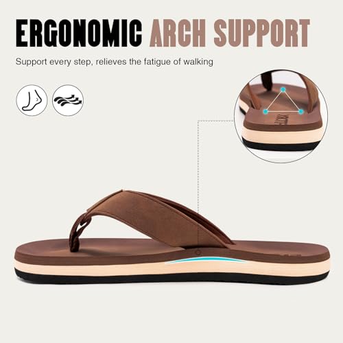 Image of FITORY Men's Flip-Flops, Thongs Sandals Comfort Slippers for Beach