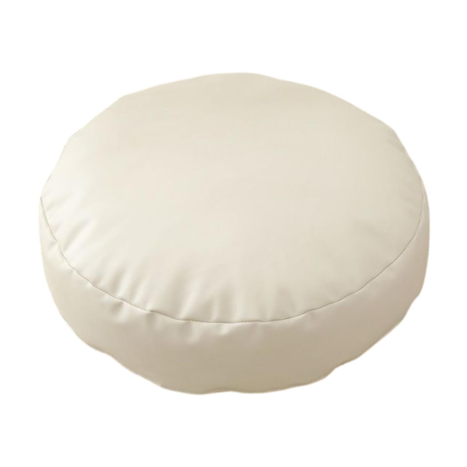 MYADDICTION Round Floor Cushion 40cm Soft Floor Pillow for Office Bay Window Living Room Beige White-image-14