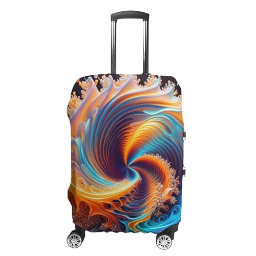 Colorful Spinning Luggage Cover, Elastic Luggage Protector Fits 19-32in Suitcases, Washable & Anti-Scratch Suitcase Cover for Men Women M