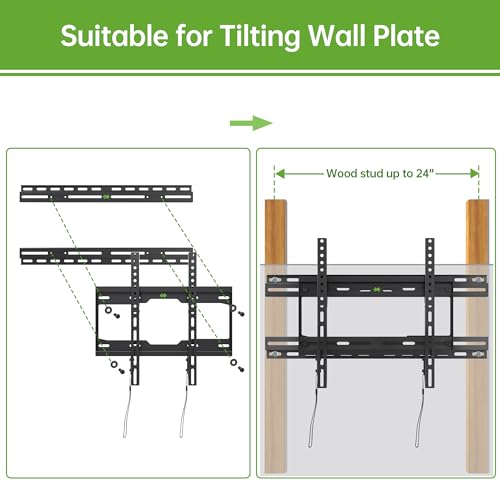 USX MOUNT TV Mount Extension Bracket for Televison Wall Plate, Fitting 16-24 inch Wood Stud and Easy for TV Centering, Max Loading Capacity 154LBS, XAS702