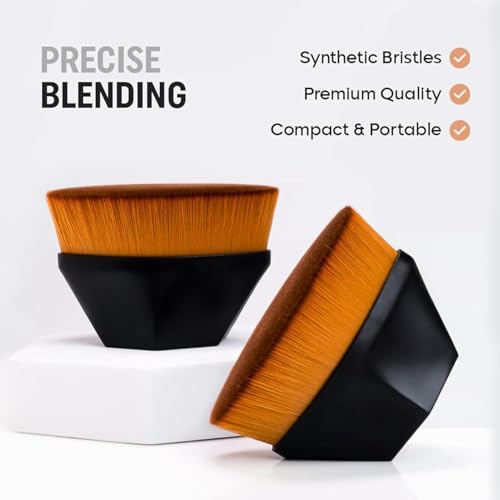 Image of SUNISA Soft Sponge with Makeup Brush For Liquid Foundation, Creams, and Powders, Latex Free Wet and Dry Makeup (1 Brush+ 4 Big + 3 Mini-7 Pcs set) With Plastic Jar (Sponge Jar with Mackup Brush)