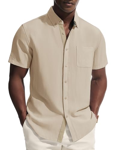 PJ PAUL JONES Mens Linen Button Down Chambray Shirt