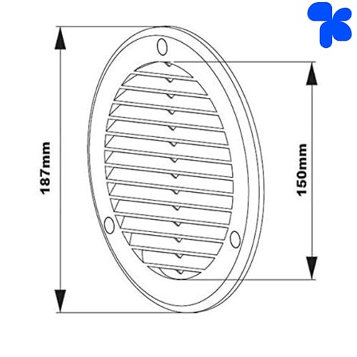 Image of AMPEREUS Wall Exhaust Fan Chimney Vent Pipe Cover And Mosquito Net Dust controller White 6 Inch