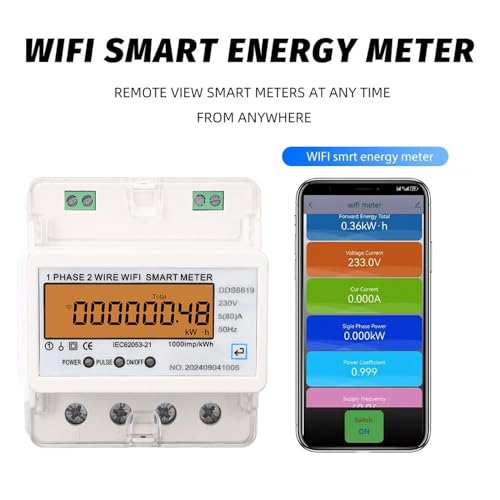 Compteur de puissance intelligent WiFi télécommandé via Smartlife LCD