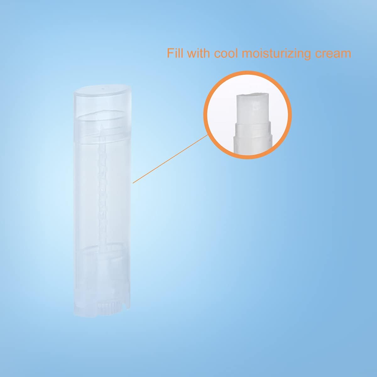 5ml Oval Lip Balm Tubes,100PCS Plastic Clear Empty Oval Oval Deodorant Containers Lip Gloss Container Holder With Caps