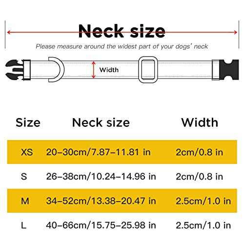 Image of HEELE Dog Collar, Reflective Dog Collar, Soft Neoprene Padded Breathable Nylon Pet Collar Adjustable for Small Dogs Puppy, Army Green, XS(7.87-11.81 inch)