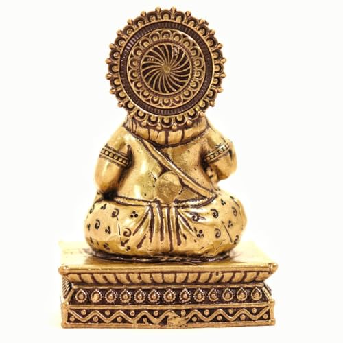 Image of The Spiritual Living Fine Crafted Kuber Murti | 2 Inch | Kuber Ji Idol Brass | Vastu & Feng Shui | Kubera Idol | Kuber Ji Ki Murti Pure Pital Ki | Wealth God | Good Luck and Prosperity | Small Size |
