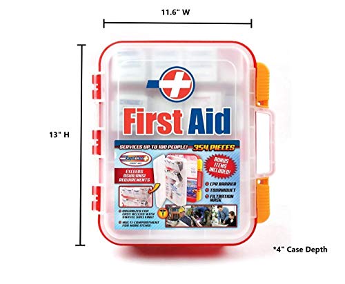 Rapid Care First Aid RC-BLMD-354 354Piece OSHA Multi Compartment Wall Mountable First Aid Kit with Easy Access Tilt Trays - Thumbnail 7