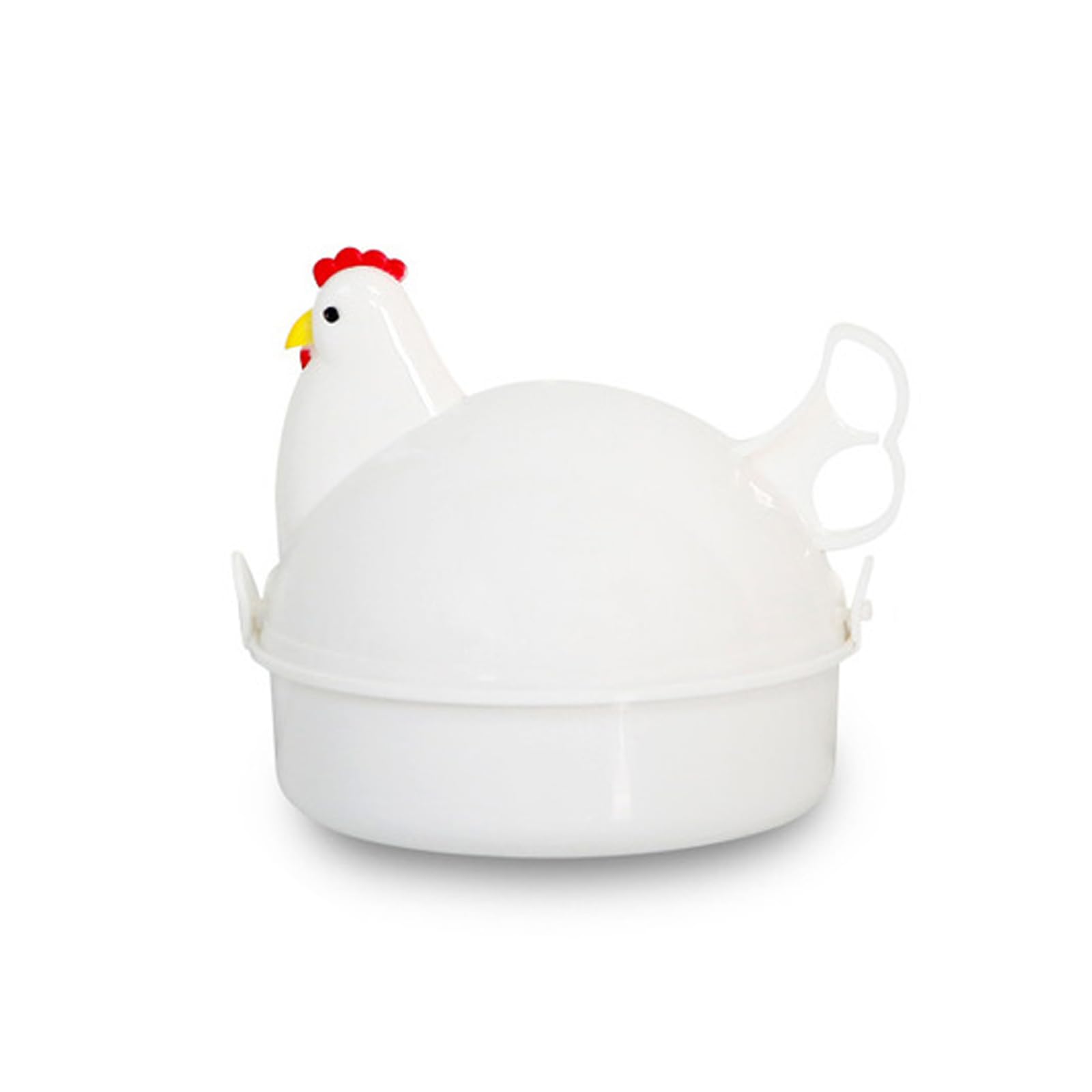 Shirene Microwave Egg Boiler,Chicken Shaped Microwave Egg Cooker Boiler & Poacher for 4 Eggs,Electric Alternative for Perfect Hard,Medium,Soft Boiled Eggs,Kitchen Steamer Gadget