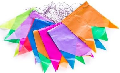 kit 100 Metros de Bandeirinha de Seda Festa Junina Arraial São Jo...