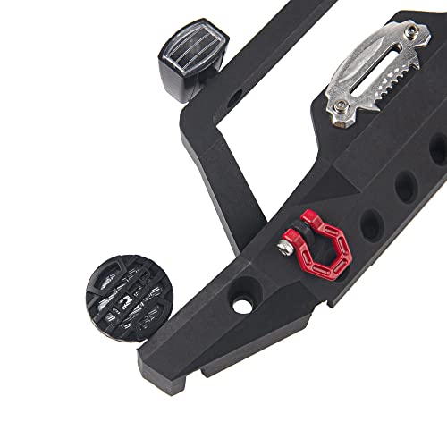 Vgoohobby Aluminum Front & Rear Bumper with LED Headlights Tow Hook Spare Tire Carrier Compatible with Traxxas TRX4 TRX-4 Axial SCX10 SCX10-II 90046 90047 SCX10-iii AX10300 1/10 RC Crawler Car by Vgoohobby - Image 5
