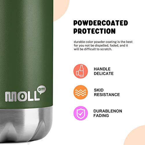 Image of 17oz Insulated Water Bottle,Stainless Steel Double Walled Vacuum,BPA Free
