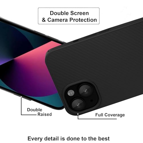 Image of amazon basics Liquid Air Back Cover Case Compatible with iPhone 13 (TPU | Black)