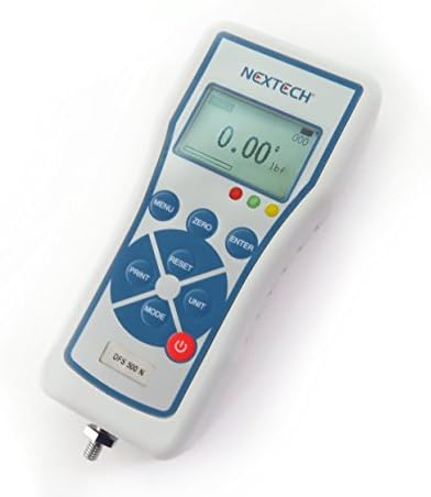 Nextech DFS1000 (1000N/220lbf/100kgf) Digital Force Gauge, Push Pull Gauge, Peak/Track Mode, Invert Display, Pass/Fail LED, USB Output, Back-Lit Graphic LCD, Metal Enclosures