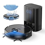 Laresar Clean Robot Vacuum Self Emptying, 5000Pa Robotic Vacuums with 60 Day Handsfree Cleaning, LiDAR Navigation Robot Vacuum Cleaner with Mop, WiFi/APP/Alexa, Pet Hair, Carpet and Hard Floor(L6 Nex)