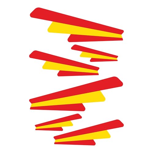 Autodomy Pegatinas Stickers Bandera España Lisas | Pack 6 Unidades Pegatina España Coche Moto Scooter Quad ATV Biclicleta Cascos | Adhesivos Resistentes a la Luvia y al Sol