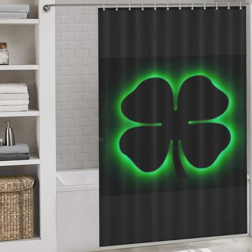 Rideau de douche trèfle à quatre feuilles 152x183 cm en polyester imperméable - 2