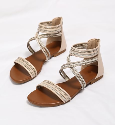 Image of Sandals Women Dressy Summer Flat Strappy Cute Casual Beach shoes