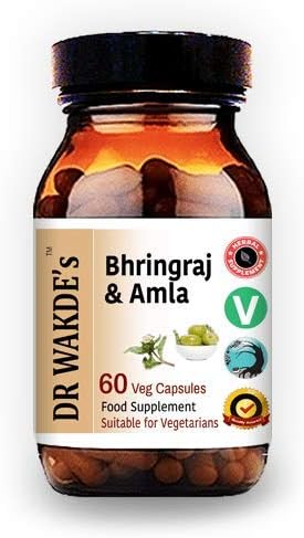Bhringraj & Amla Capsules | 60 Veg Caps | Supports Healthy Hair | Plant-Based Hair Growth Supplement | Vegan | All Natural
