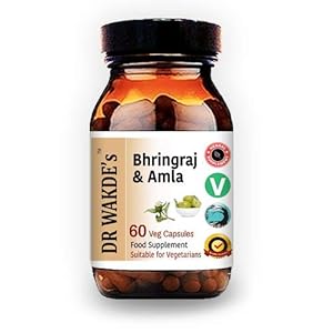 DR WAKDE’S Bhringraj & Amla Capsules (60 Veg Caps, Supports Healthy Hair, Ayurvedic Supplement, Vegan, Herbal, All Natural, Made in UK)
