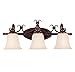 Savoy House GZ-8-2894-3-56 Bath with Cream Scavo Shades, Brown Tortoise Shell Finish