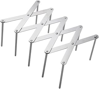 Foldable Stainless Steel Pot Lid Organizer Rack Retractable Kitchen Cabinet Organizer Pan Rack Multipurpose Steamer for Electric Rice Cookers and Steamers