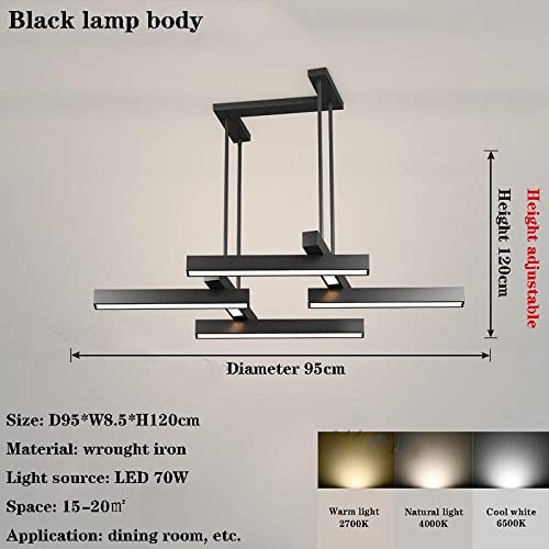 Suspension LED rotative noire pour illuminer le séjour avec élégance - 8