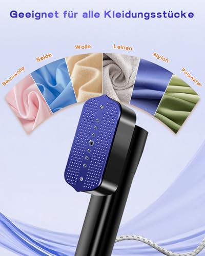 Steamer Dampfglätter 1300W,110-240V Worldwide Voltage 2-in-1 Reisebügeleisen Mini mit 15S Schnellaufhezung, 800g Leicht Tragbarer Dampfglätter für Kleidung, Ideal für Reise, Büro und Haushalt