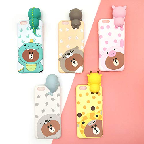 Squishy Phone Case iPhone 6 6s Plus, Super Cute iPhone 6 3D Cases Soft Silicone Cartoon Animal Protective Phone Case for Girls Women (iPhone 6 Plus / 6s Plus, Dolphin)