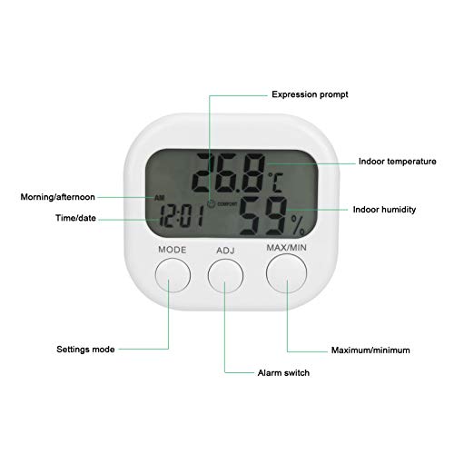 Alvinlite Digital Alarm Clock,Portable Thermometer Hygrometer Alarm Clock For Home Office Room #TOP5