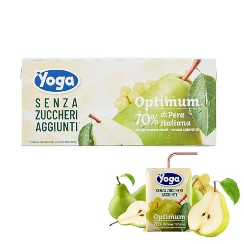 Yoga Succo Optimum Pera Italiana con Vitamina C 8 Confezioni da 3 x 200 ml