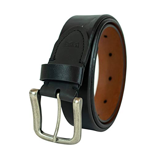 Levi's Men's Gustine Bevel-Edge Belt, Large(38-40), Black