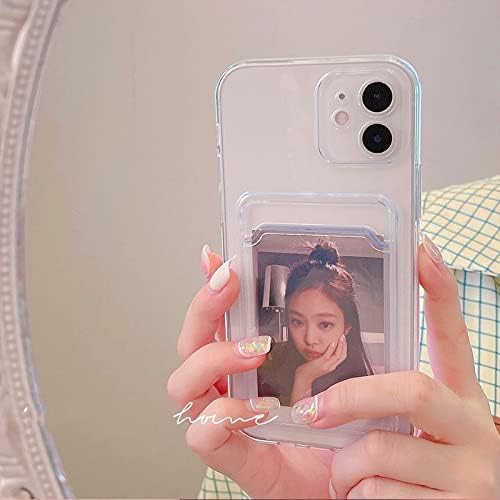 Miniatura 4 de Funda estética para teléfono con tarjetero para mujer, compatible con iPhone 15 Kpop Photocards (1,15 Pro Max)
