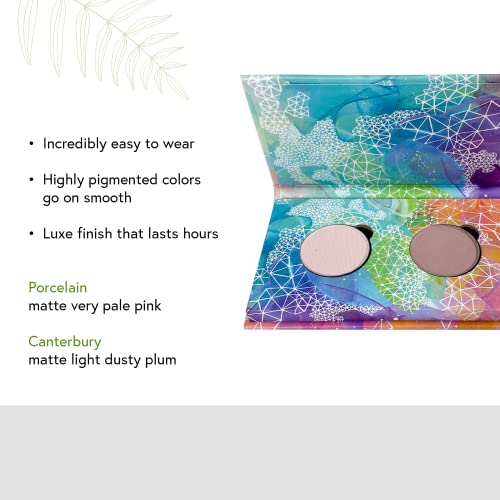 Honeybee Gardens MINISKINNY Mini Skinny Duo Eye Shadow Compact In Canterbury And Porcelain, Longlasting, Refillable & Customizable thumb #2