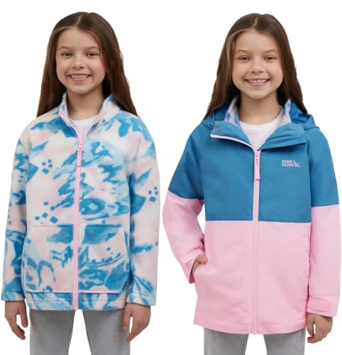 Eddie Bauer Youth Lone Peak 3 in 1 Jacket (US, Alpha, Medium, Regular, Vintage Pink)