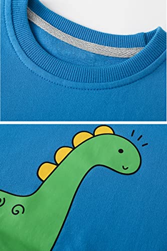 Toddler Boys Crewneck Sweatshirts Long Sleeve Dinosaurs Shirt Tops3