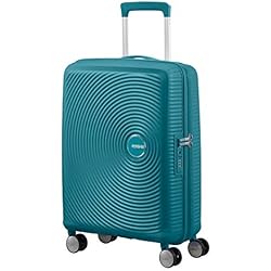 Talento Maletas Cabina American Tourister Soundbox - Spinner Small Expandable Equipaje de Mano, 55 cm, 41 Liters, Verde (Jade Green)