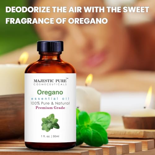 Image of Majestic Pure Oregano Essential Oil for Diffuser - 1 Fl Oz | 100% Natural Essentials Oils for Aromatherapy, Massage, Steam inhalation, Air Freshing, Soap and Candle Making