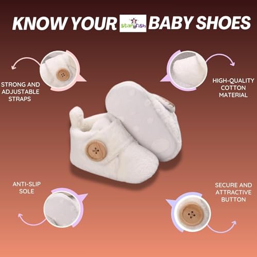 Image of Star Fish Baby Boys & Girls 3 to 6 Months Skin Friendly Comfortable & Breathable Shose