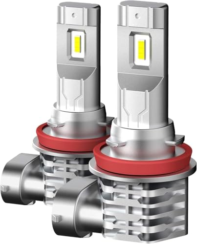 MGCOKINILY Halogen Auto Lampen H11 300% Helligkeit als Halogenlampen 6000K Kaltes Weiß 1:1 Mini-Größe 2 Stück