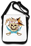 cutlass 442 hurst Größe: 18 x 21 x 6 cm Pirate Grave Captain Skull Star Sword Graphic Schultertasche