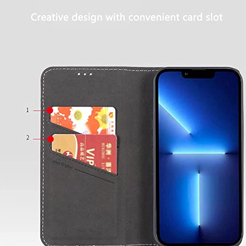 Étui portefeuille iPhone 13 Pro Max avec fentes cartes béquille bleu - 4
