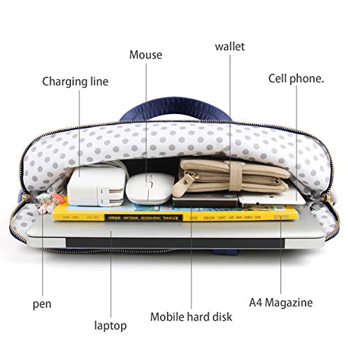 Kamlui Laptop Bag 15.6 Inch - For Women Carrying Computer Shoulder Messenger Case Blue #TOP5