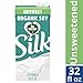 Silk Shelf-Stable Organic Soy Milk, Unsweetened, Dairy-Free, Vegan, Non-GMO Project Verified, 1 Quart