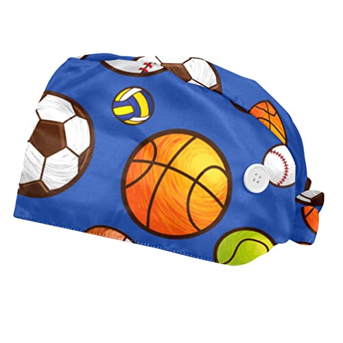 Chapeaux de travail sport lot de 2 casquettes bouffantes respirantes football baseball basket