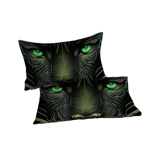 Housse de couette panthère noire microfibre imprimé 3D literie King